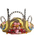 Dolce & Gabbana Gold Brass Crystal Embellished Headpiece Crown Tiara